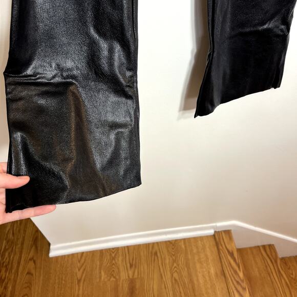 Commando Black Faux Leather Kick Flare Pants - Picture 2 of 4